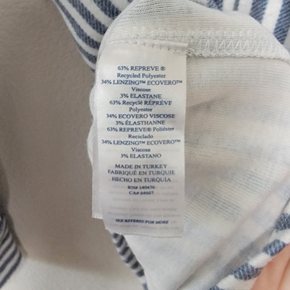 Faherty Navy Blazer Stripe Legend Sweater Shirt Cozy - Picture 8 of 9